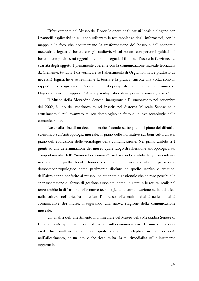 Anteprima della tesi: I percorsi del museo. Orientamenti della museografia demologica in Italia, Pagina 4