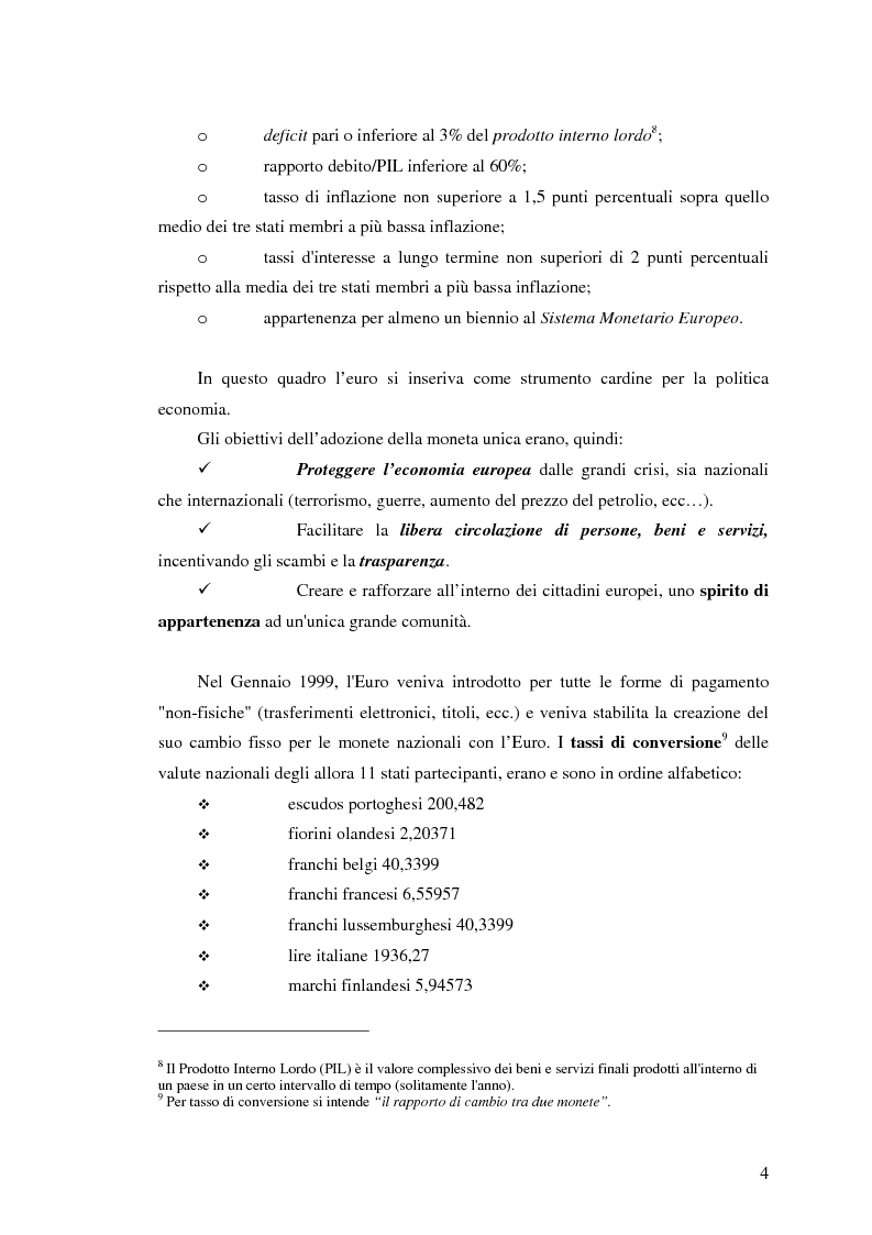 Anteprima della tesi: Bilancio di un Triennio di Euro, Pagina 3