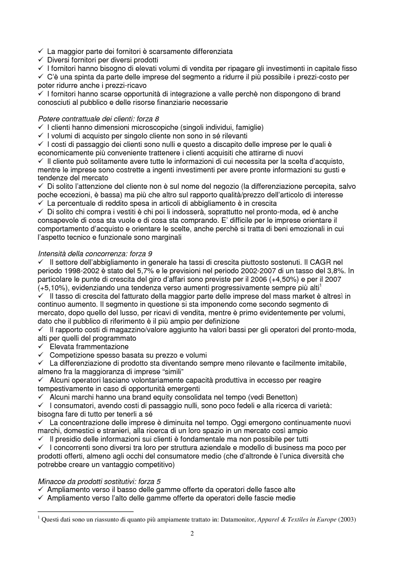Anteprima della tesi: Zara: eccezione o nuovo modello?, Pagina 2