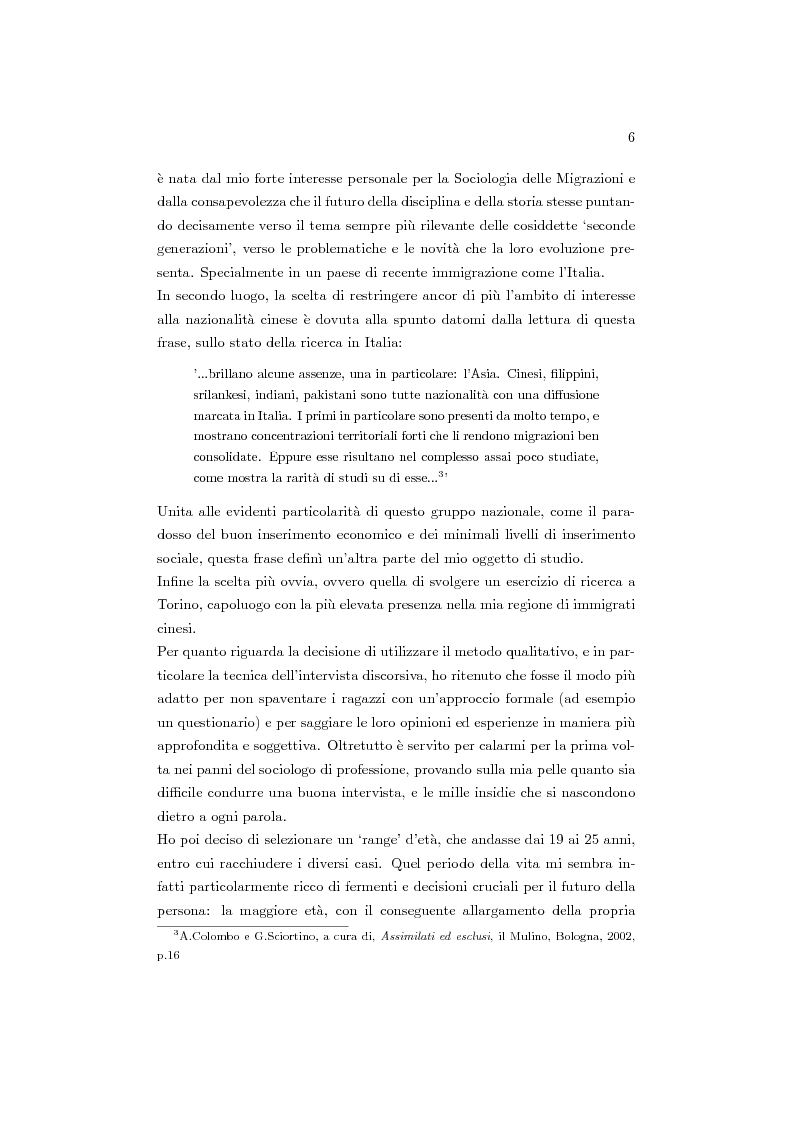 Anteprima della tesi: Cinesi di seconda generazione a Torino, Pagina 3