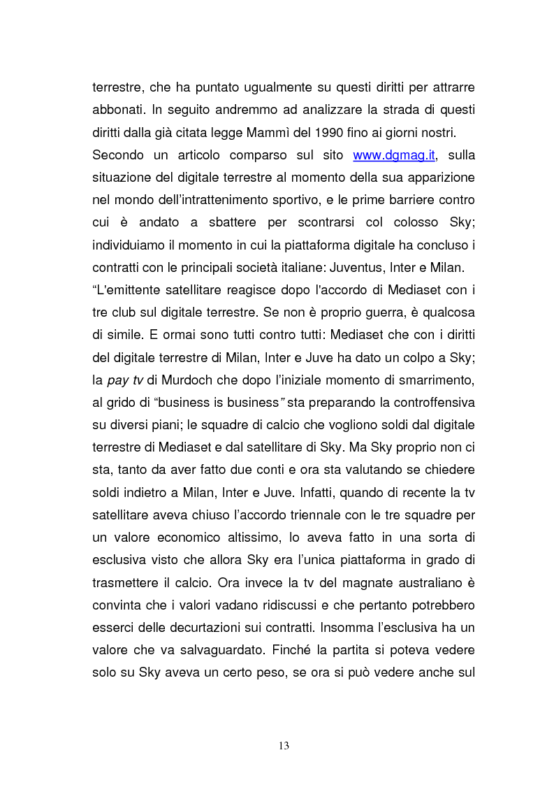 Anteprima della tesi: I diritti televisivi nel calcio: dalla nascita allo sviluppo, Pagina 13