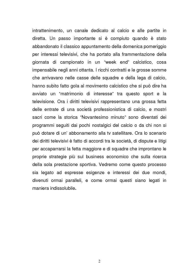 Anteprima della tesi: I diritti televisivi nel calcio: dalla nascita allo sviluppo, Pagina 2