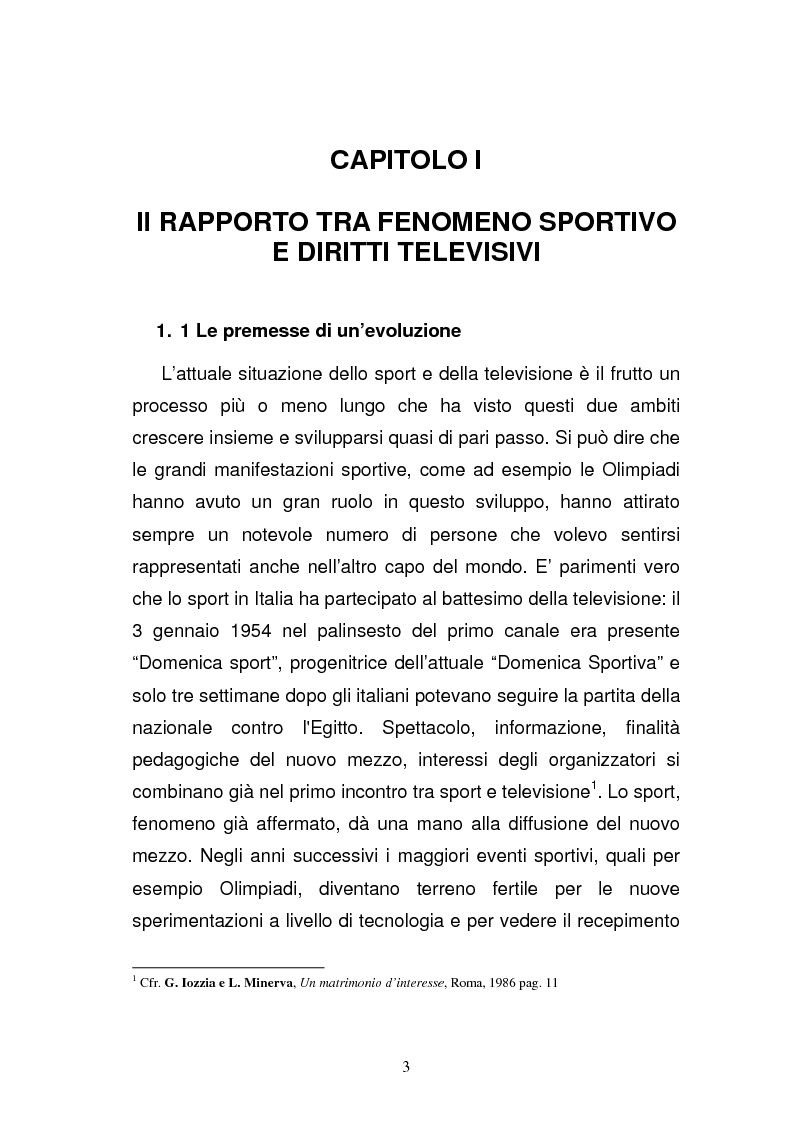 Anteprima della tesi: I diritti televisivi nel calcio: dalla nascita allo sviluppo, Pagina 3