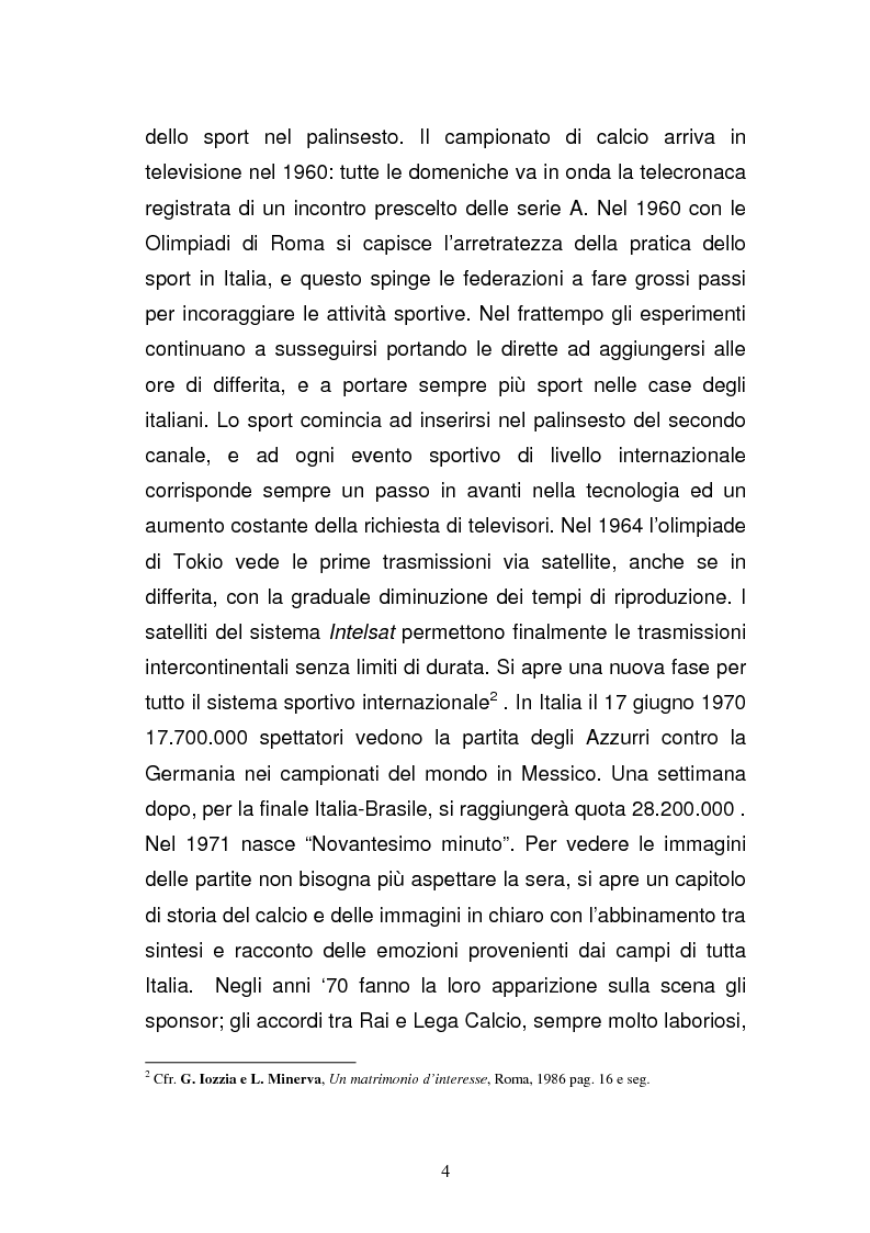 Anteprima della tesi: I diritti televisivi nel calcio: dalla nascita allo sviluppo, Pagina 4