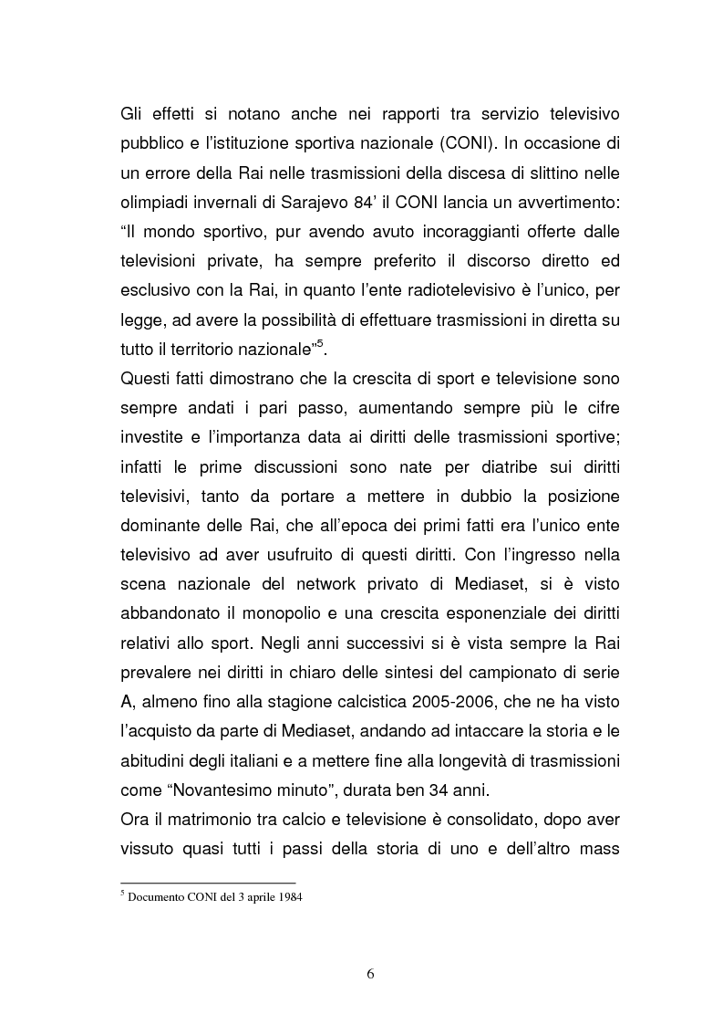 Anteprima della tesi: I diritti televisivi nel calcio: dalla nascita allo sviluppo, Pagina 6