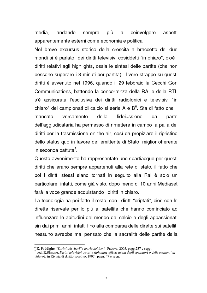 Anteprima della tesi: I diritti televisivi nel calcio: dalla nascita allo sviluppo, Pagina 7
