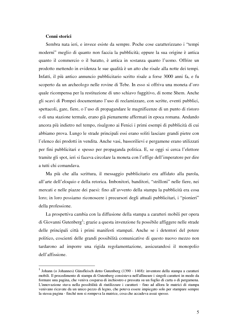 Anteprima della tesi: Evoluzione della comunicazione pubblicitaria ed influenza delle psicologie, Pagina 3