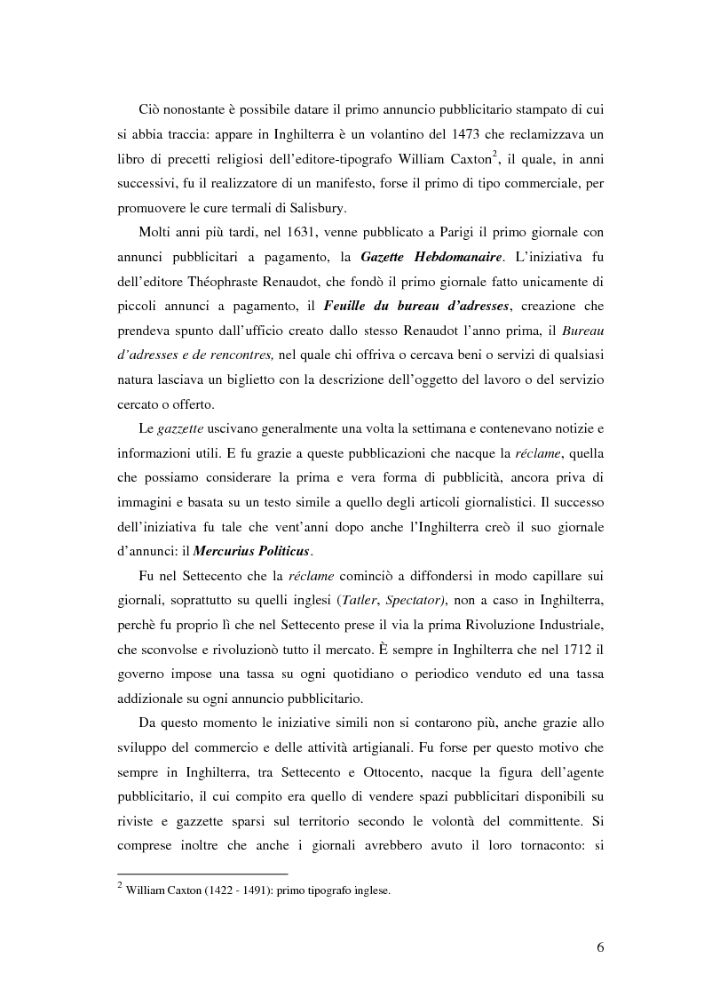 Anteprima della tesi: Evoluzione della comunicazione pubblicitaria ed influenza delle psicologie, Pagina 4