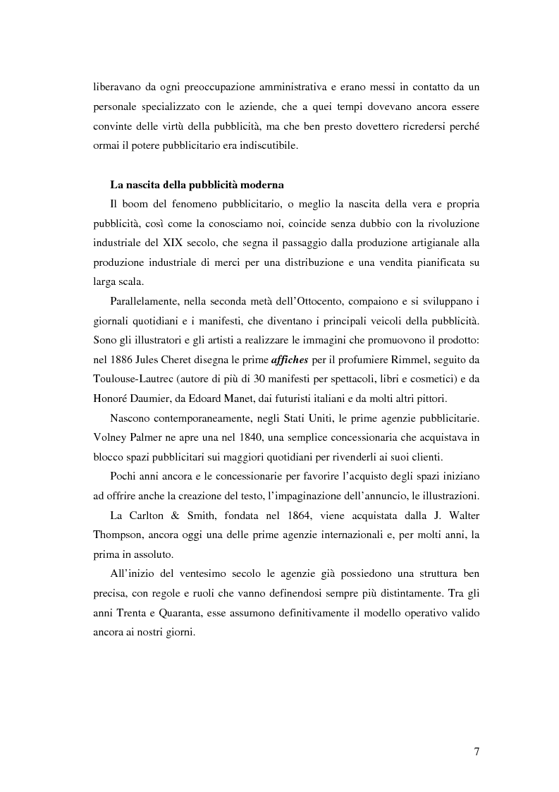 Anteprima della tesi: Evoluzione della comunicazione pubblicitaria ed influenza delle psicologie, Pagina 5