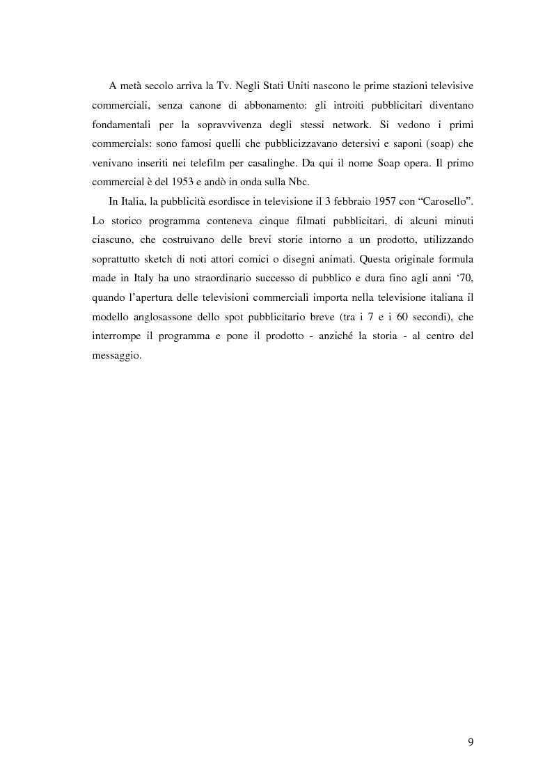 Anteprima della tesi: Evoluzione della comunicazione pubblicitaria ed influenza delle psicologie, Pagina 7
