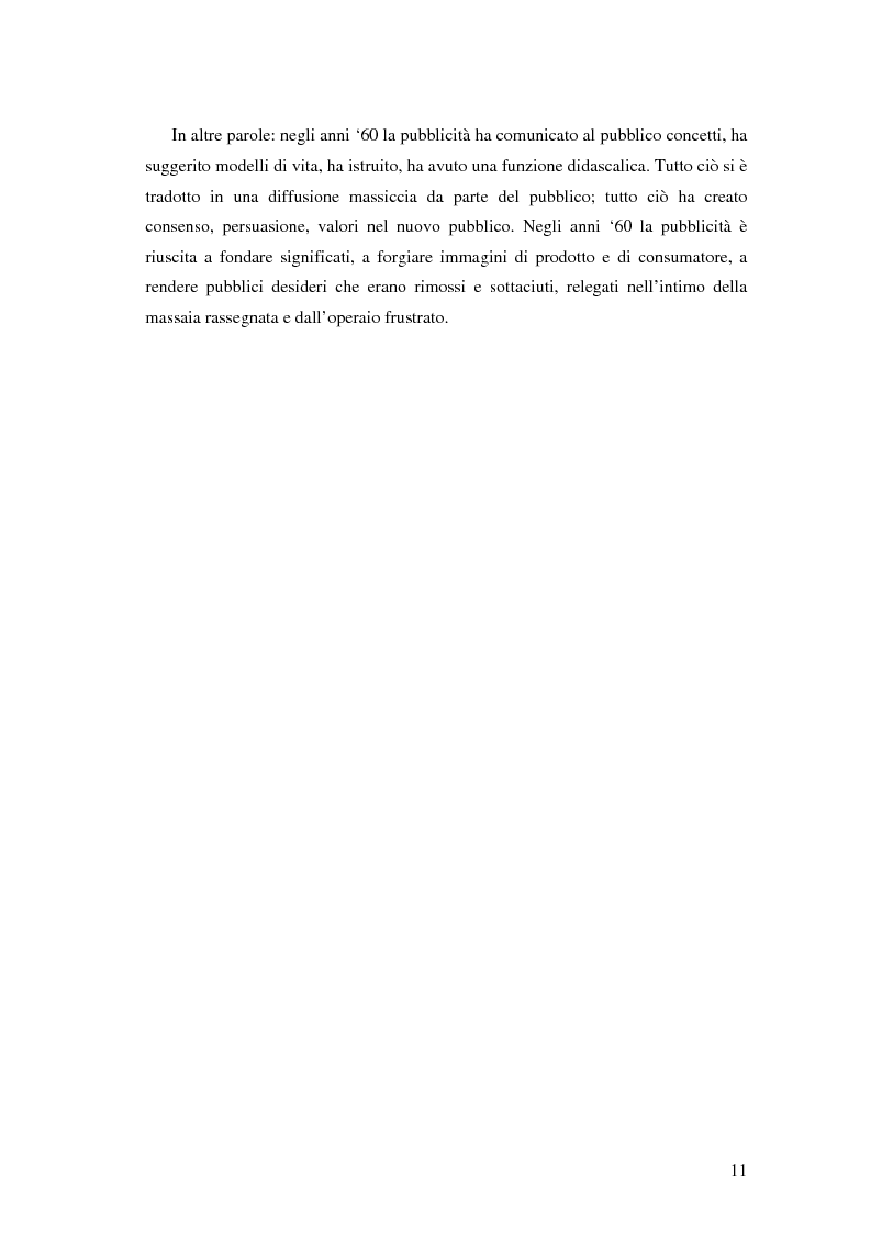 Anteprima della tesi: Evoluzione della comunicazione pubblicitaria ed influenza delle psicologie, Pagina 9