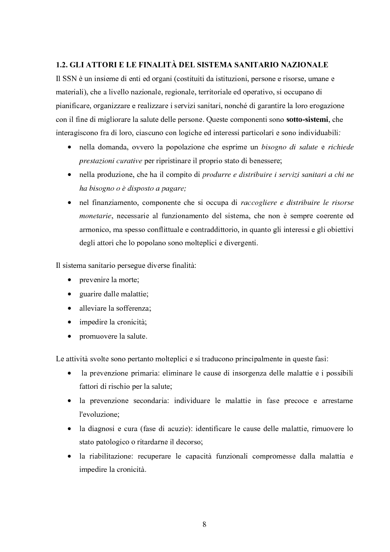 Anteprima della tesi: Logica e tecnica dei KPIs. Il modello di controllo dell'ASL 19, Pagina 8