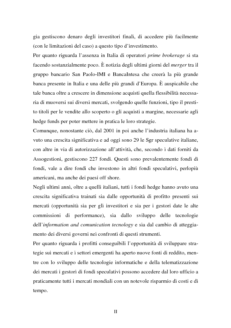 Anteprima della tesi: Lo sviluppo dei fondi speculativi in Italia, Pagina 2