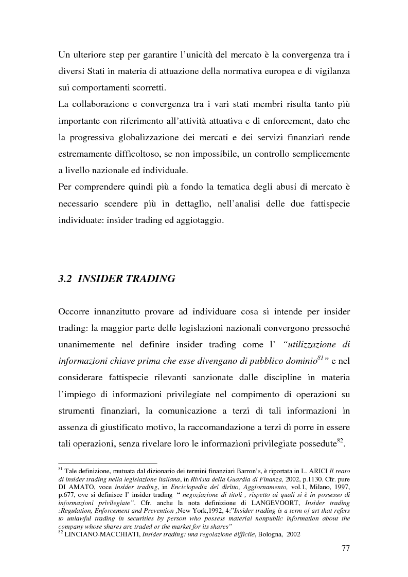 Anteprima della tesi: L'azione europea per la tutela del mercato dei capitali nella direttiva Market Abuse. Riflessi su imprese, investitori e regolatori, Pagina 11