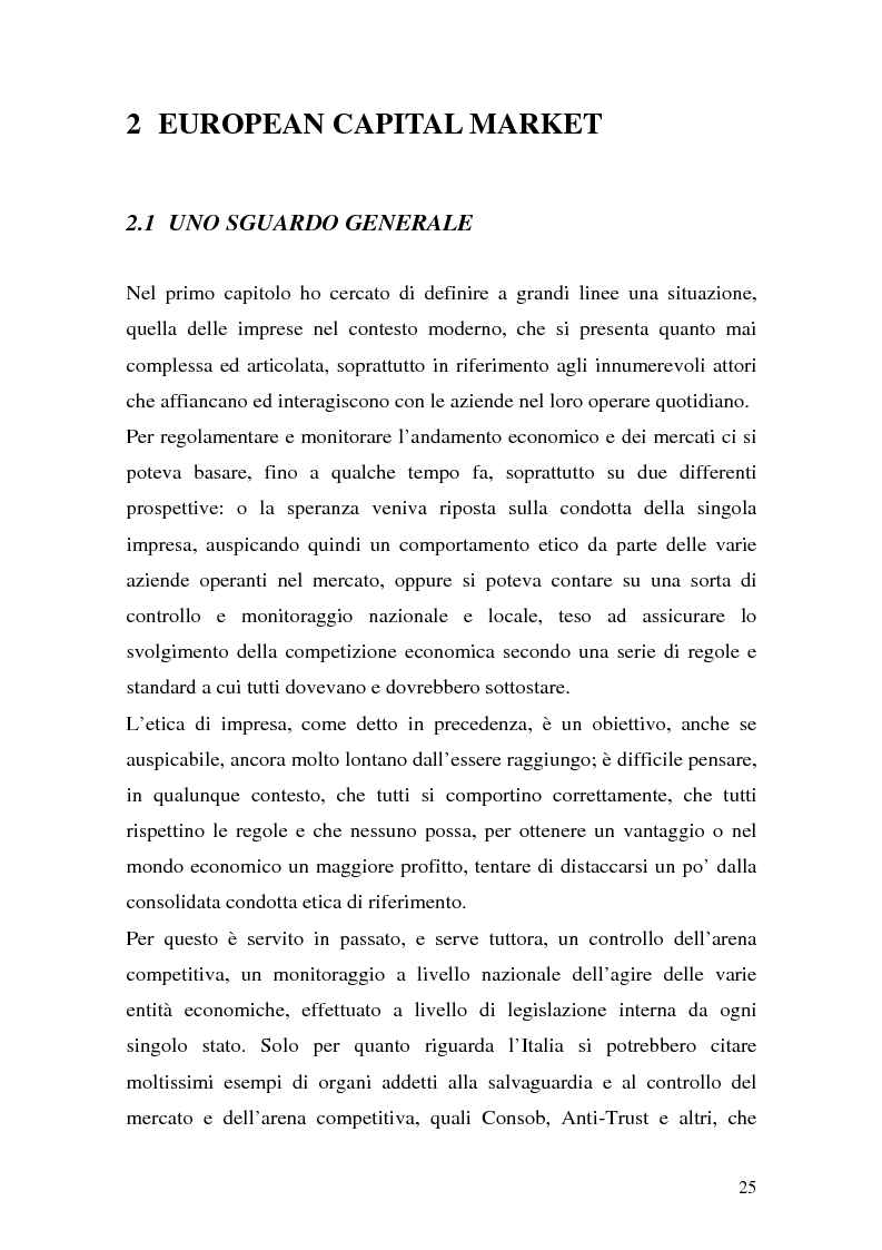 Anteprima della tesi: L'azione europea per la tutela del mercato dei capitali nella direttiva Market Abuse. Riflessi su imprese, investitori e regolatori, Pagina 4