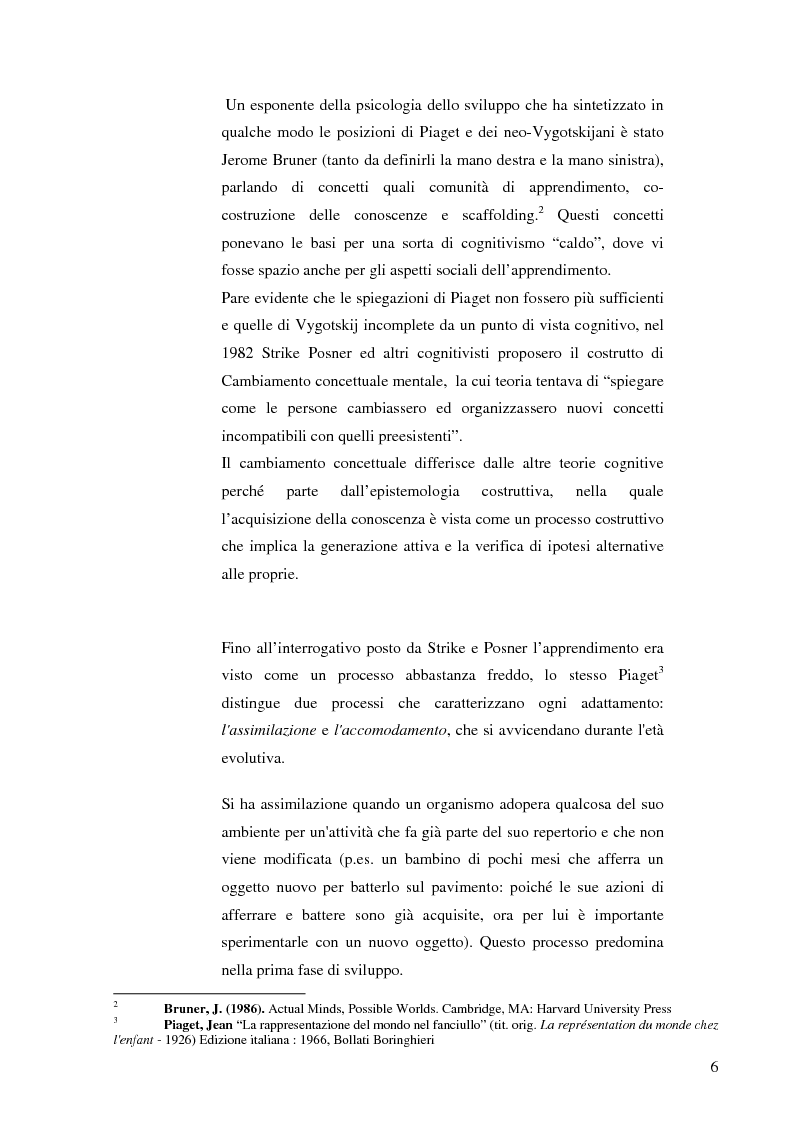 Anteprima della tesi: Riprendere ad imparare (cambiamento concettuale), Pagina 4
