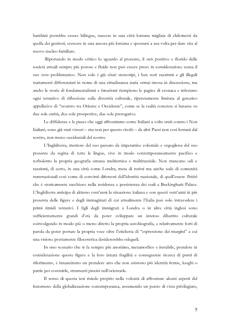 Anteprima della tesi: Identità migranti di seconda generazione nell'Inghilterra contemporanea: letteratura e cinema, Pagina 2