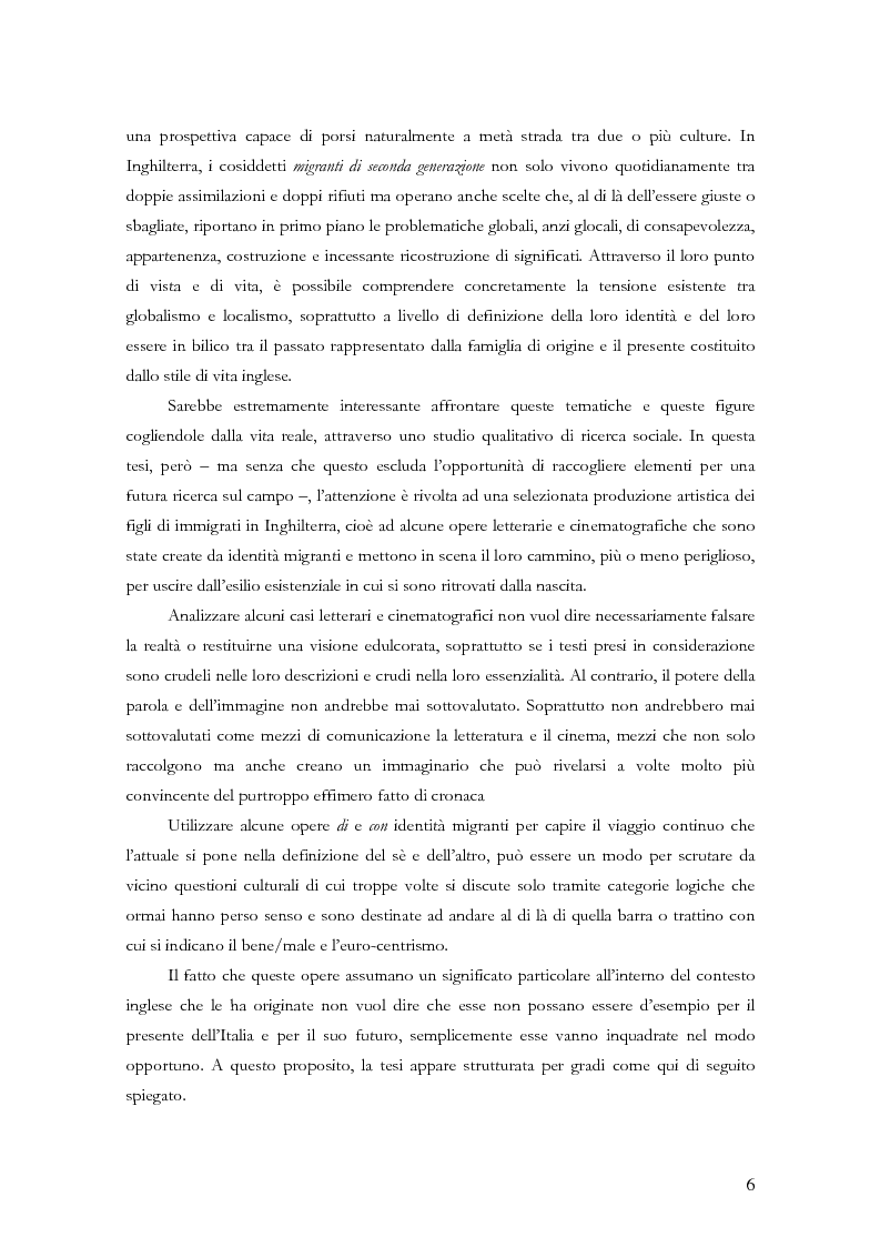 Anteprima della tesi: Identità migranti di seconda generazione nell'Inghilterra contemporanea: letteratura e cinema, Pagina 3