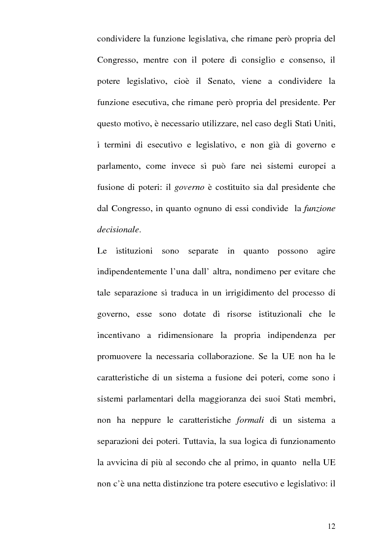 Anteprima della tesi: Il Parlamento: una comparazione tra il sistema statunitense e l'Unione Europea, Pagina 10