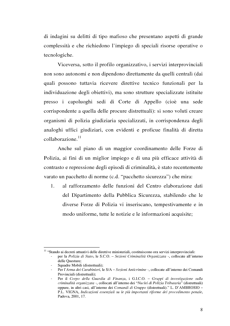 Anteprima della tesi: Polizia Giudiziaria e Processo Penale, Pagina 8