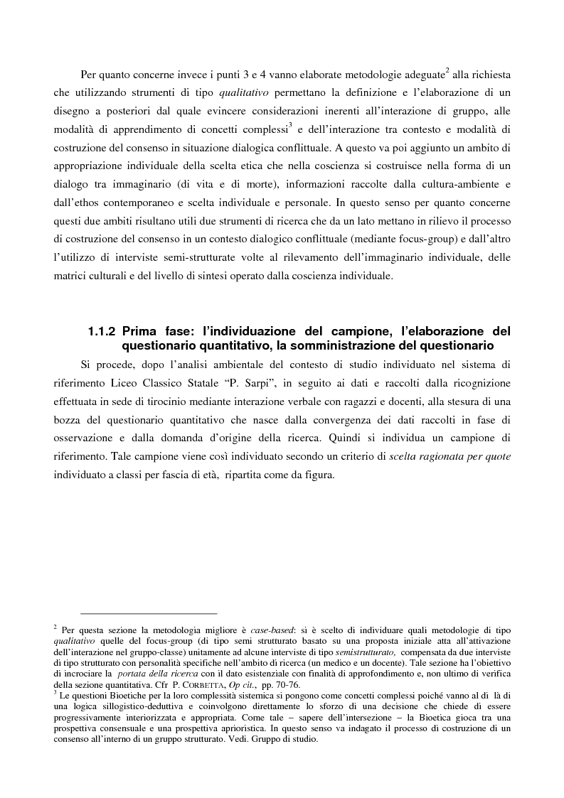 Anteprima della tesi: Bioetica e scuola. La ricerca, il contesto, le prospettive, Pagina 4