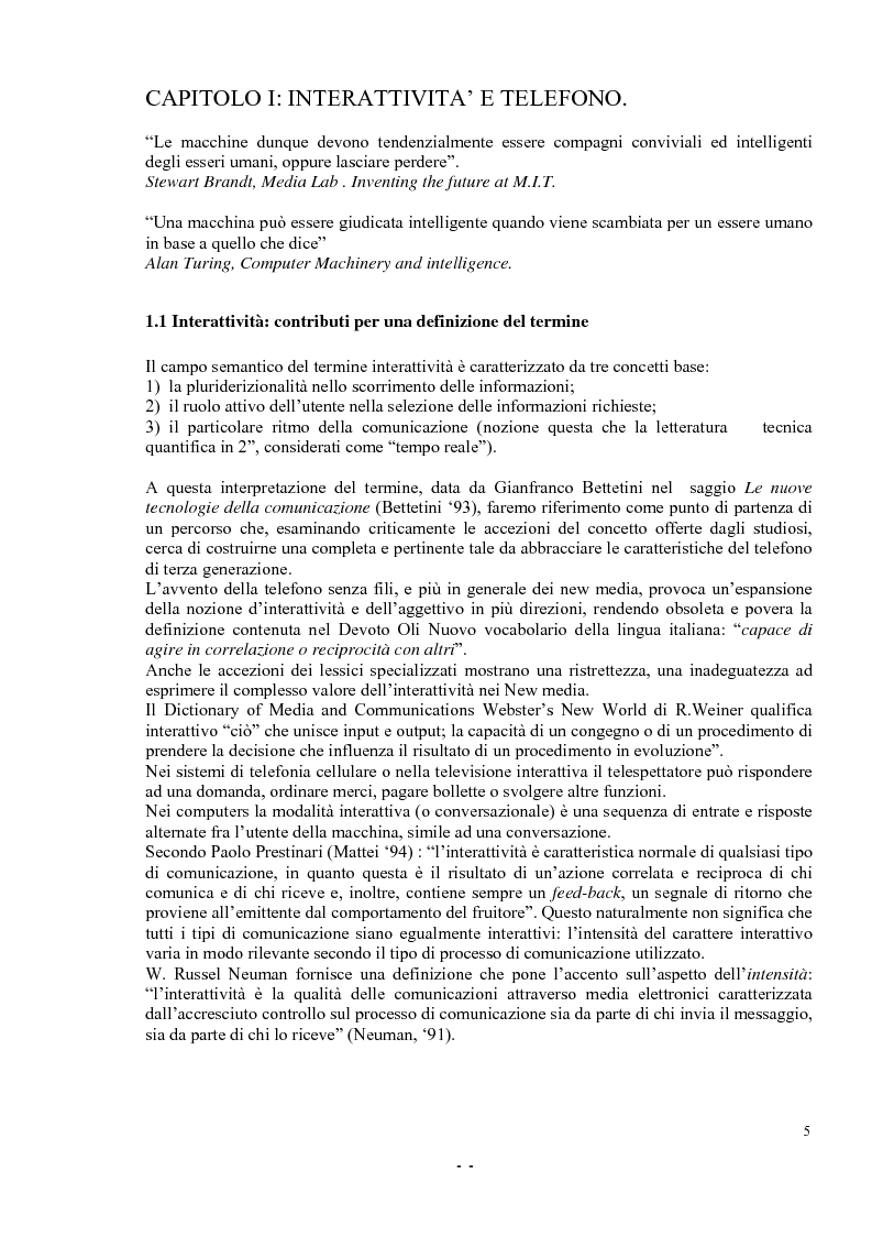 Anteprima della tesi: Il telefono cellulare e le nuove frontiere: la tecnologia Wap e i-Mode, Pagina 3