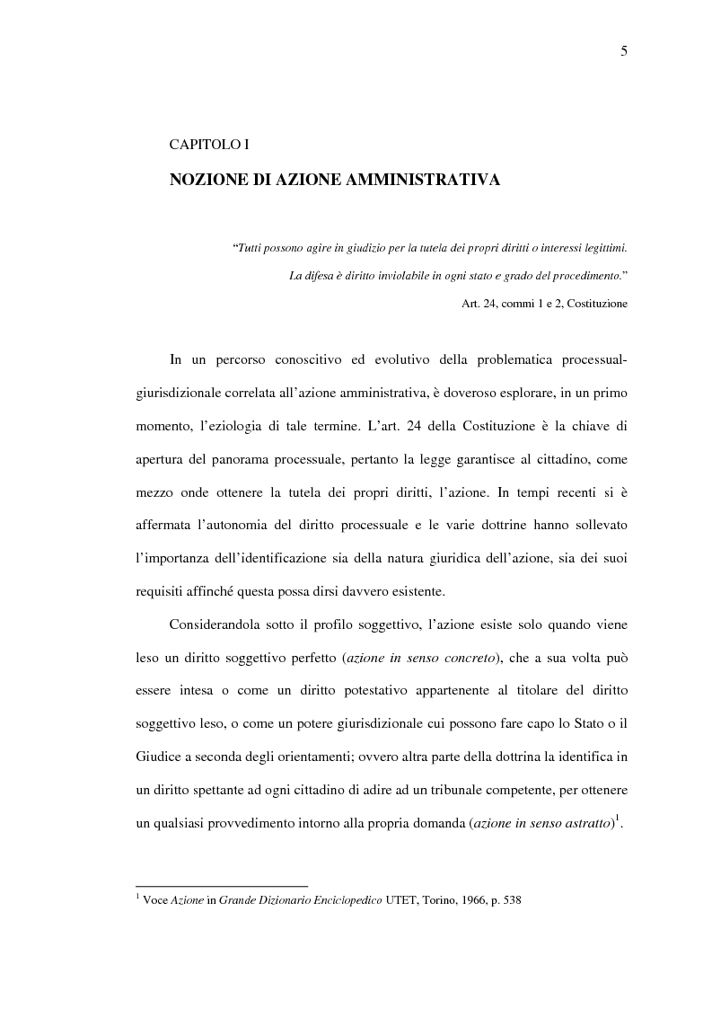 Anteprima della tesi: Azione amministrativa e Giurisdizione, Pagina 5