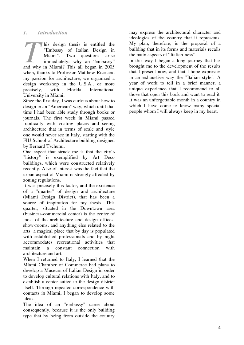 Anteprima della tesi: Ambasciata del Design italiano a Miami, Pagina 2