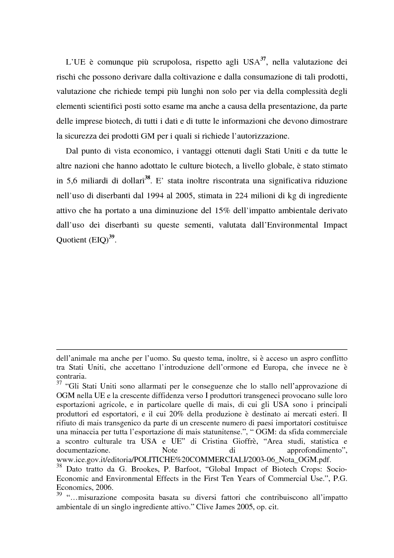 Anteprima della tesi: La regolamentazione degli Stati Uniti d'America dei prodotti alimentari geneticamente modificati. Aspetti giuridici, economici ed etici., Pagina 15