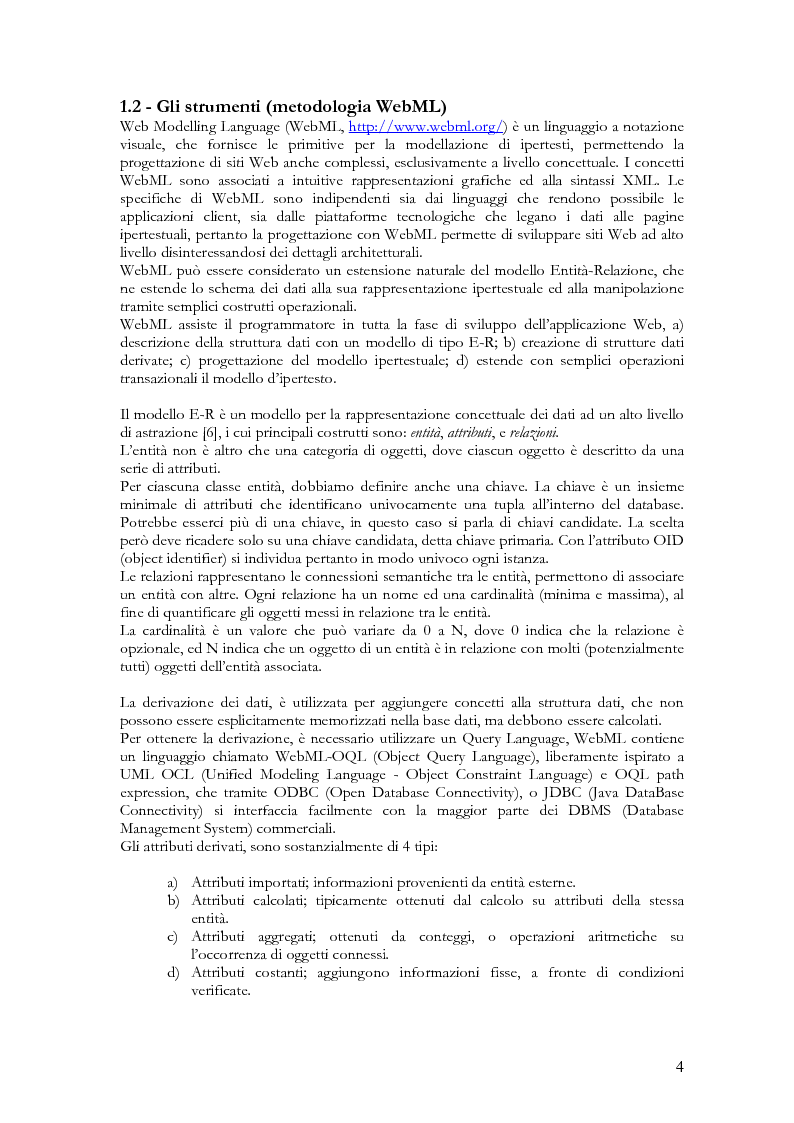 Anteprima della tesi: Progettazione e Realizzazione CMS Con Metodologia WEBML, Pagina 3