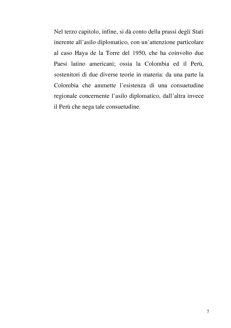 Anteprima della tesi: L'asilo diplomatico, Pagina 5