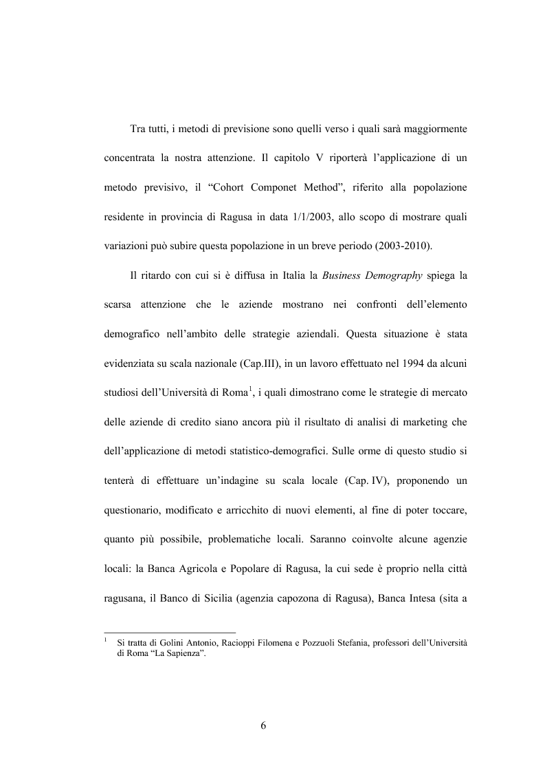 Anteprima della tesi: La business demography nelle strategie di mercato delle aziende di credito, Pagina 3