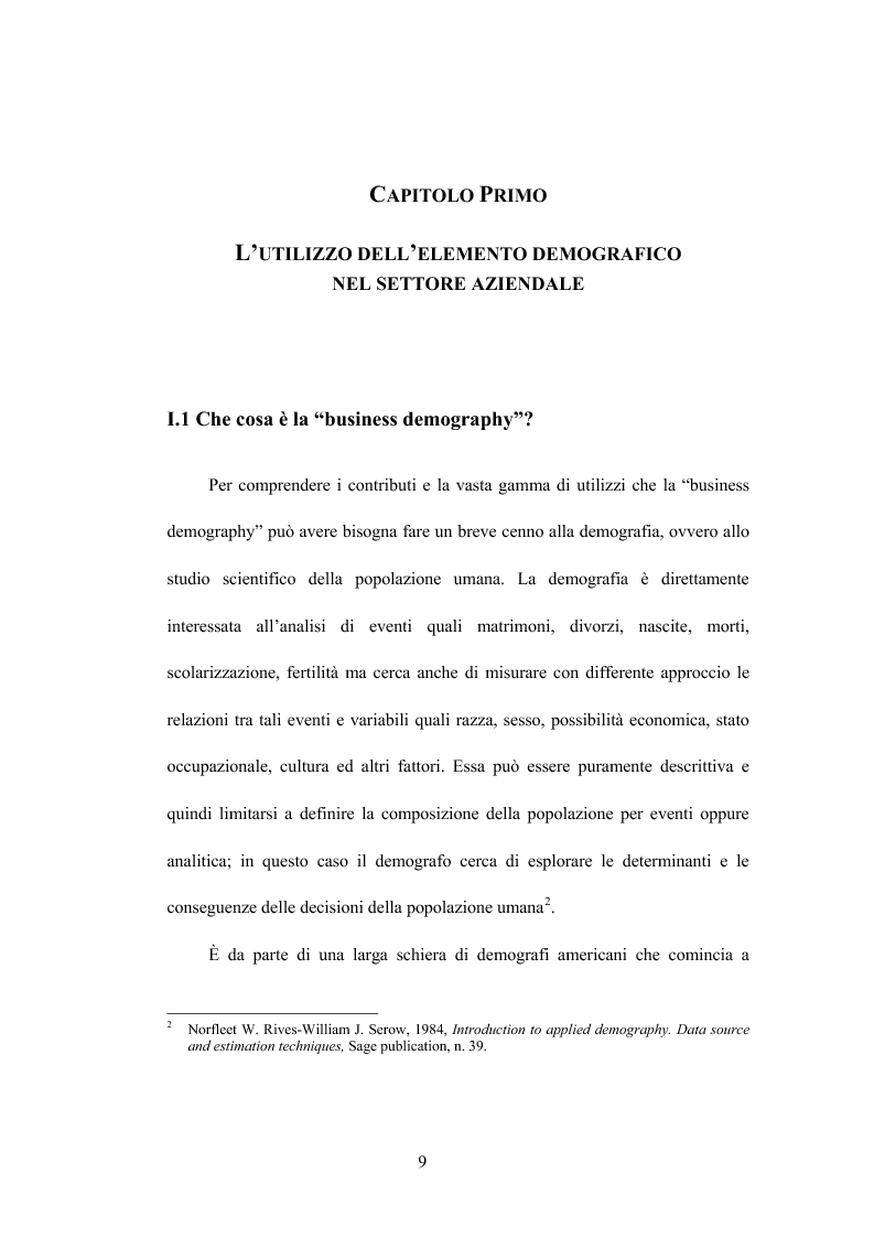 Anteprima della tesi: La business demography nelle strategie di mercato delle aziende di credito, Pagina 6