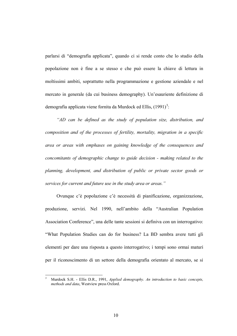 Anteprima della tesi: La business demography nelle strategie di mercato delle aziende di credito, Pagina 7