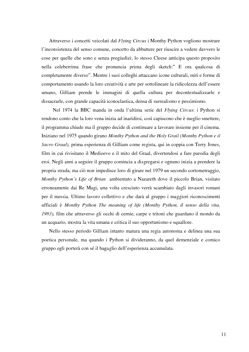 Anteprima della tesi: Immaginazione e visione nel cinema di Terry Gilliam, Pagina 9