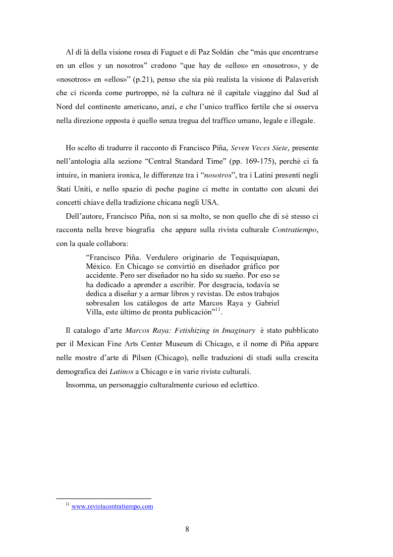 Anteprima della tesi: ¿Se habla Español? Concetti-chiave della cultura chicana nel racconto Seven Veces Siete di Francisco Piña, Pagina 6