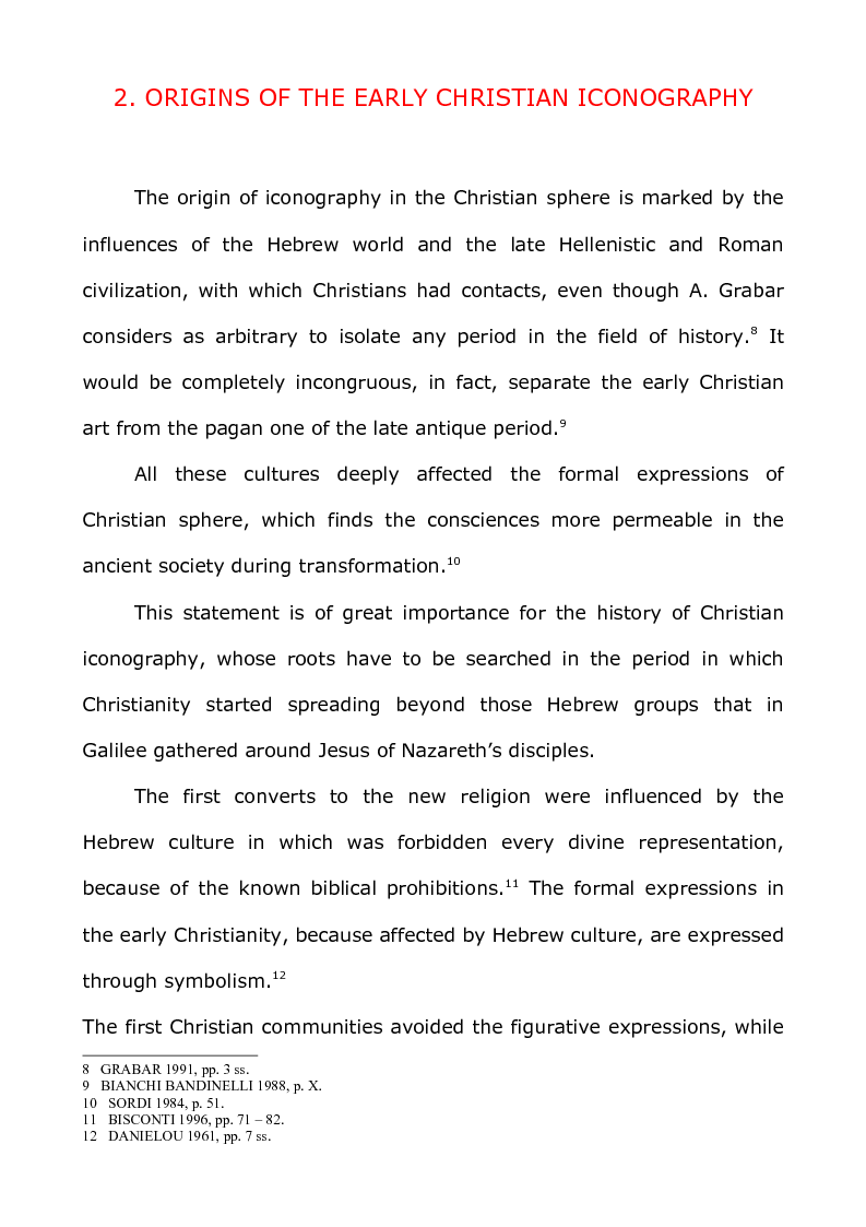 Anteprima della tesi: The iconographic programs in Christian Art from late antiquity to high middle ages, Pagina 3