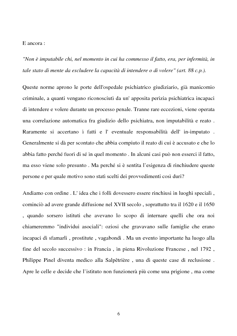 Anteprima della tesi: Presupposti teorici e politico-criminali dell'ospedale pscihiatrico giudiziario nel sistema penale, Pagina 2
