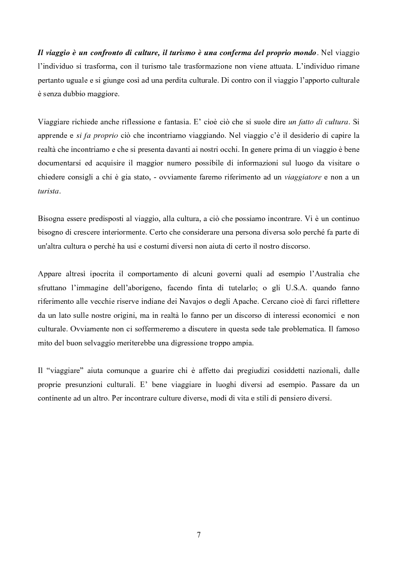 Anteprima della tesi: Le Ripercussioni Culturali del Turismo Internazionale, Pagina 5