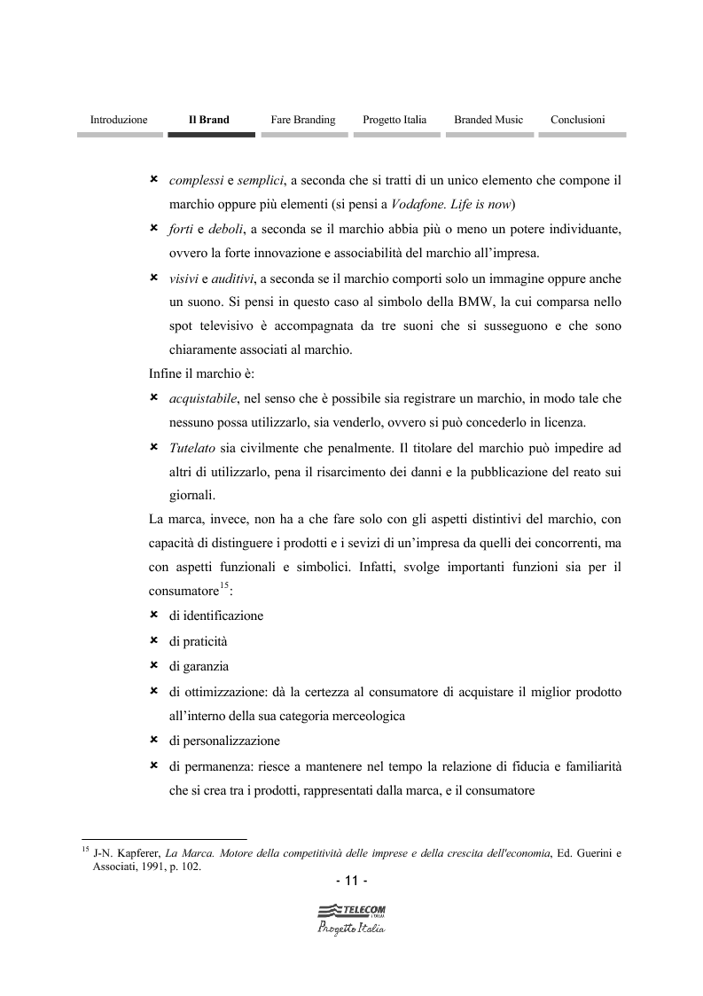 Anteprima della tesi: Impresa, cultura e branded music: l'esperienza di Telecom Progetto Italia, Pagina 10