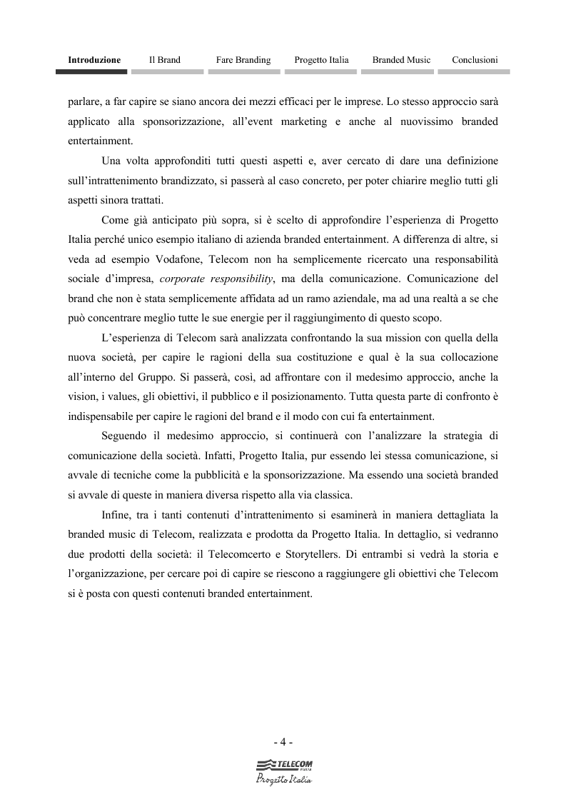 Anteprima della tesi: Impresa, cultura e branded music: l'esperienza di Telecom Progetto Italia, Pagina 3