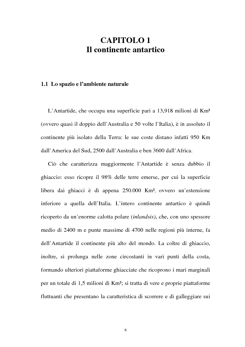 Anteprima della tesi: Il regime giuridico dell'Antartide: protezione dell'ambiente e attività scientifiche, Pagina 6