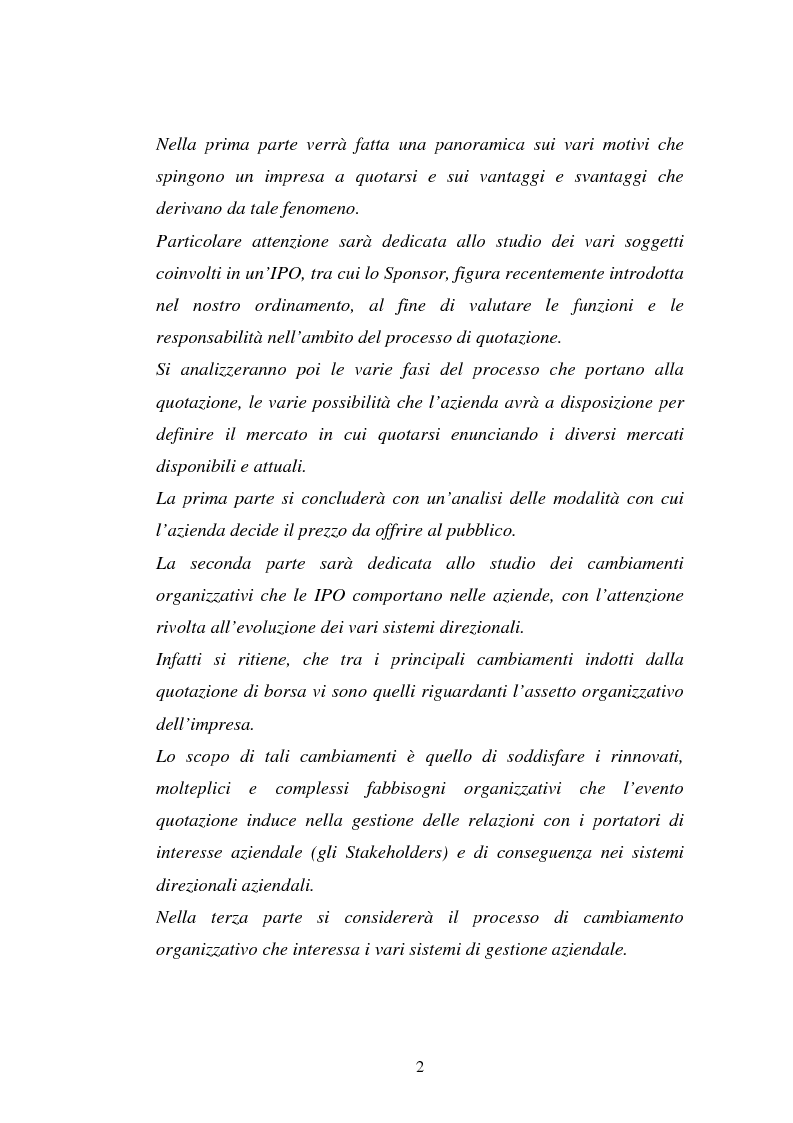 Anteprima della tesi: Aspetti teorici ed operativi delle operazioni Ipo, Pagina 2