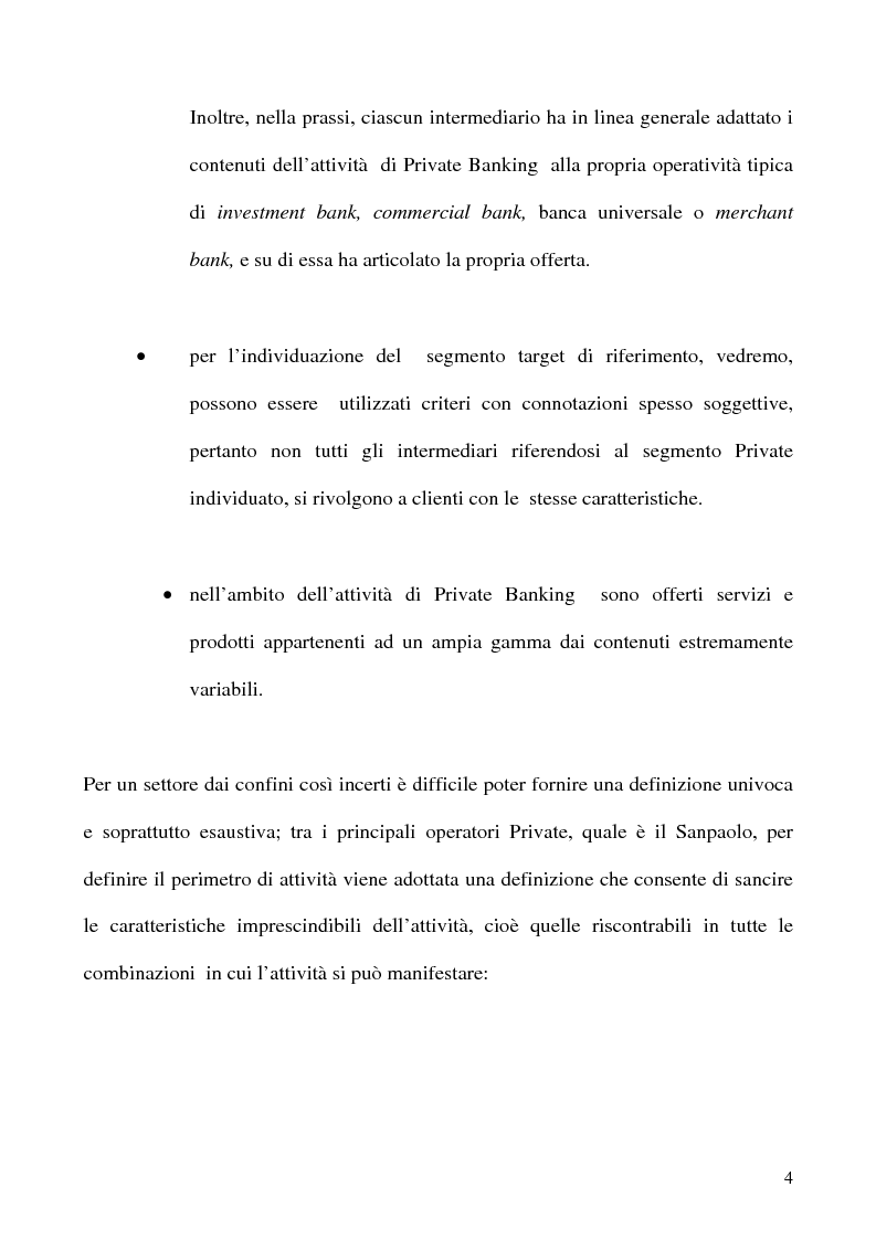 Anteprima della tesi: Il Private Banking in Sanpaolo, Pagina 2