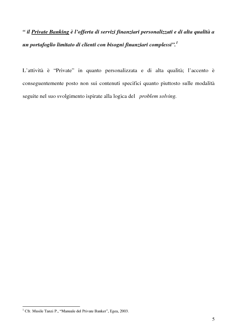 Anteprima della tesi: Il Private Banking in Sanpaolo, Pagina 3