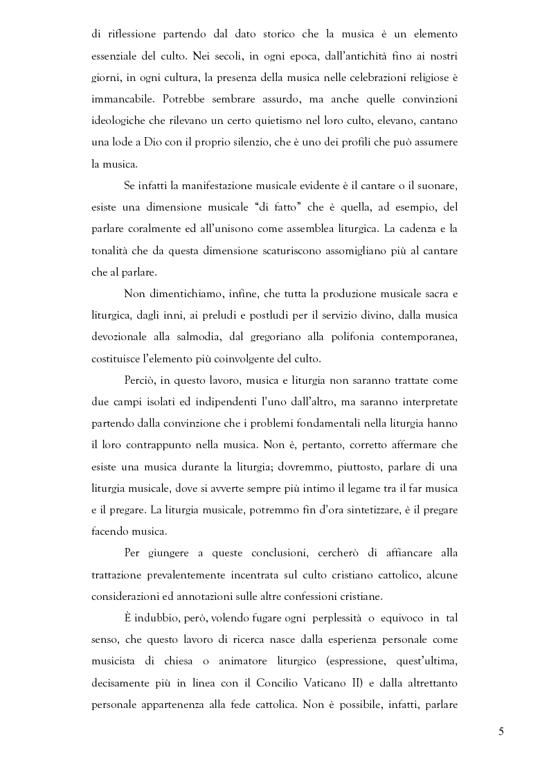 Anteprima della tesi: La musica liturgica come liturgia, Pagina 2
