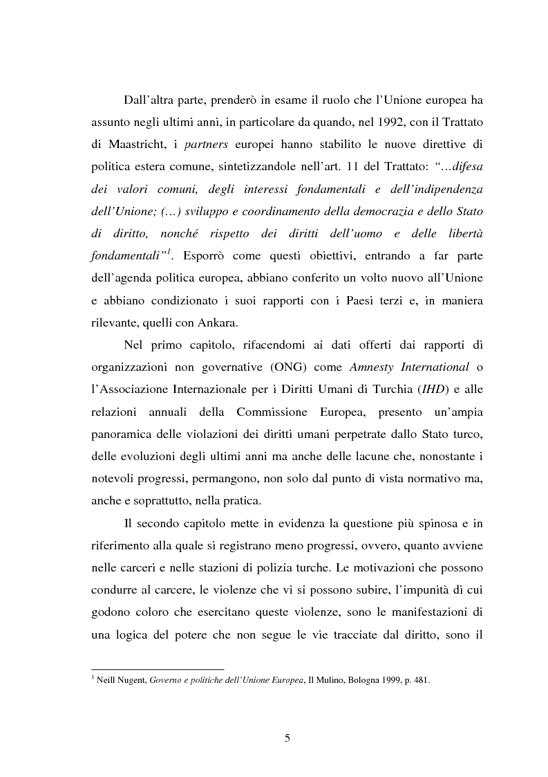 Anteprima della tesi: La pena di morte e i diritti umani nelle carceri turche. L'importanza delle relazioni con l'Unione Europea., Pagina 2