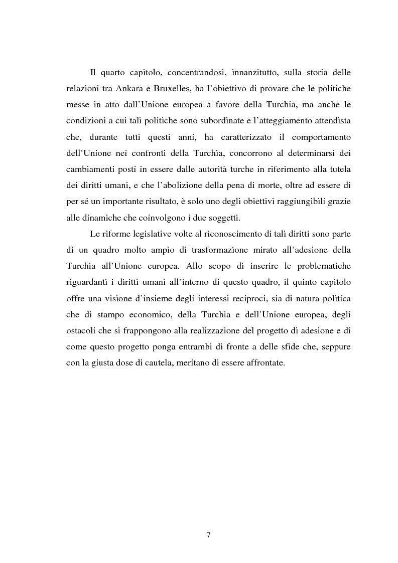 Anteprima della tesi: La pena di morte e i diritti umani nelle carceri turche. L'importanza delle relazioni con l'Unione Europea., Pagina 4