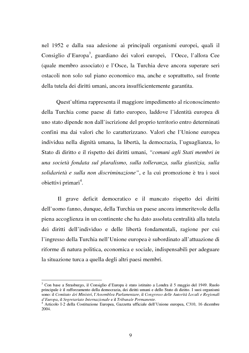 Anteprima della tesi: La pena di morte e i diritti umani nelle carceri turche. L'importanza delle relazioni con l'Unione Europea., Pagina 6