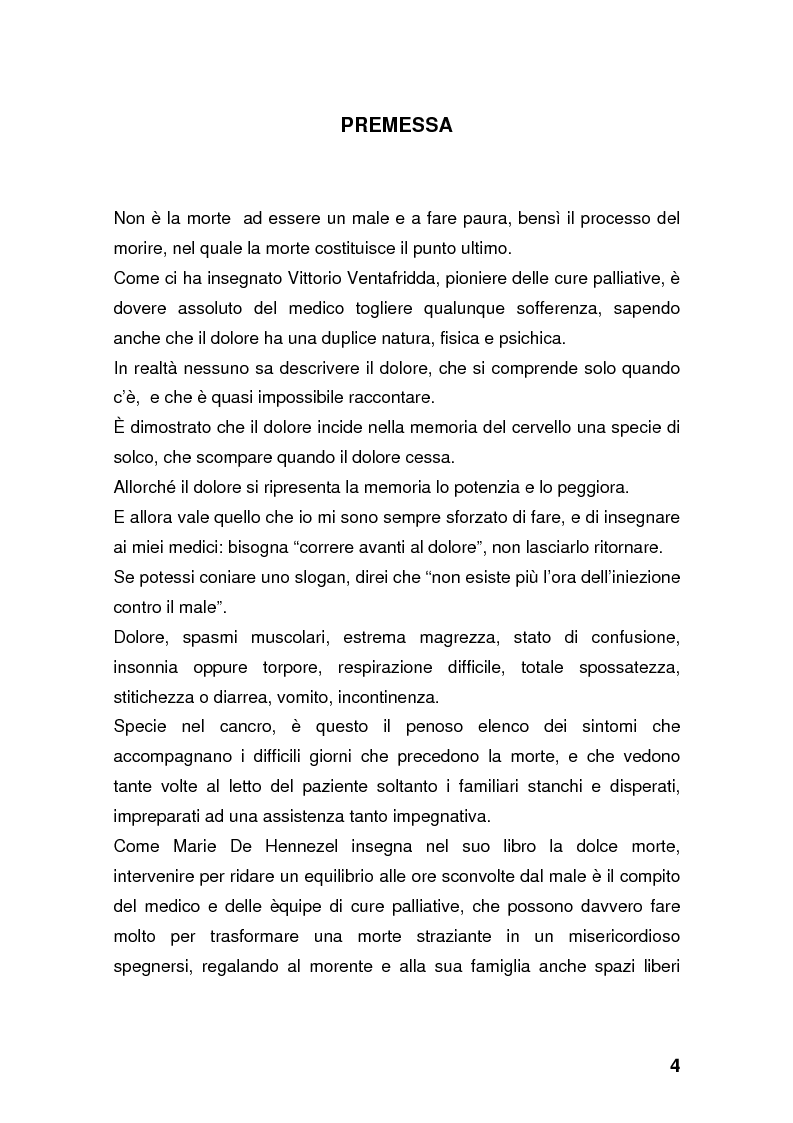 Anteprima della tesi: Dolore: una battaglia ancora da vincere. Curare se non si può guarire., Pagina 4